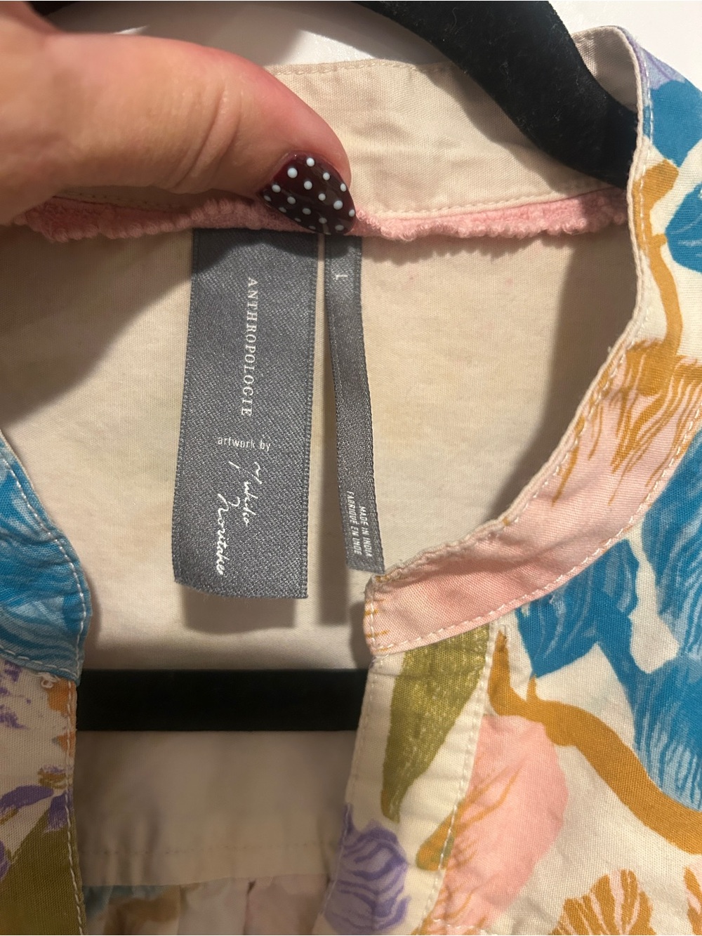 Anthropologie Darcey Popover Swing Top size large - Picture 4 of 8